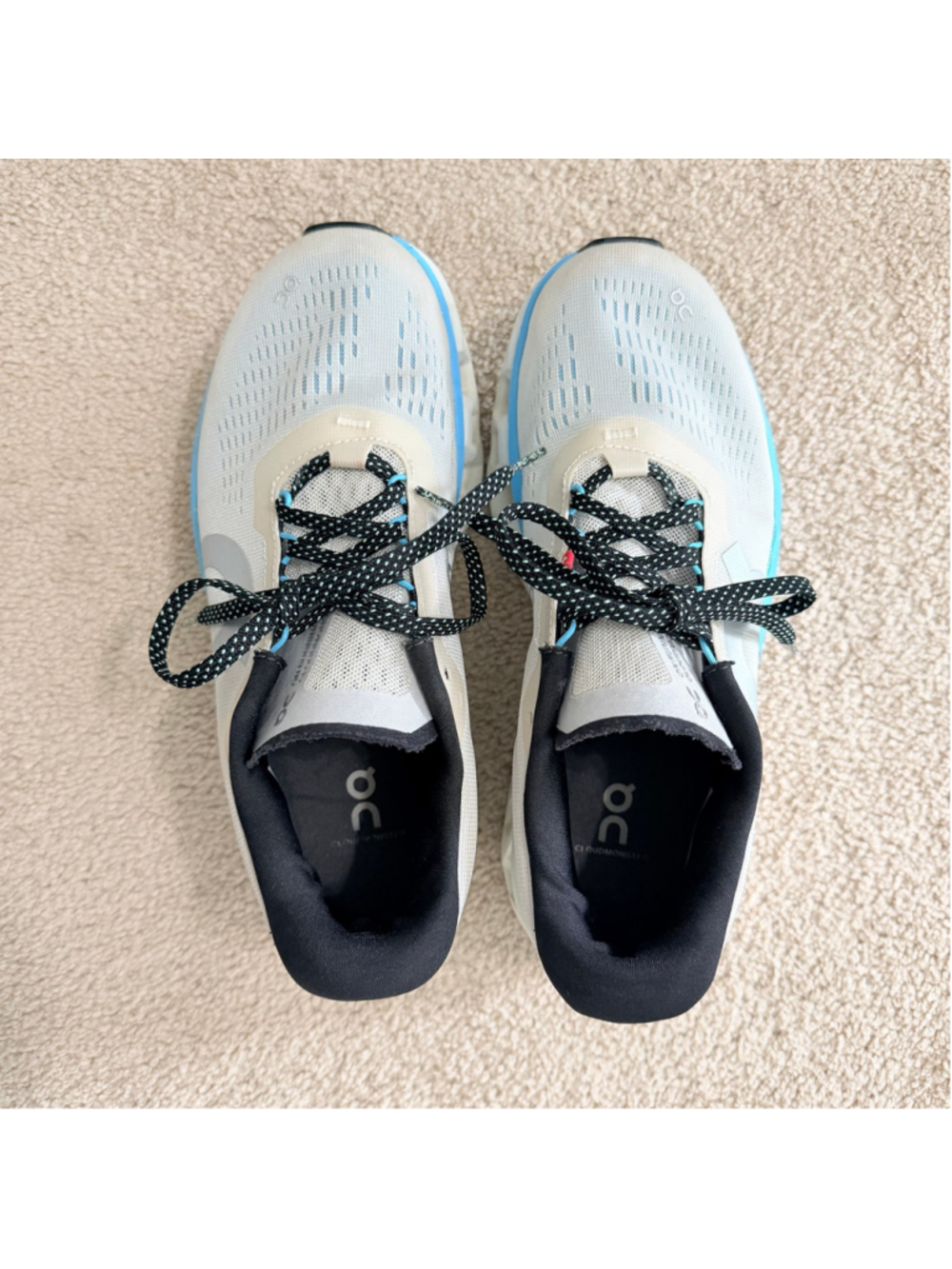 On Running Cloudmonster Sneakers Women's Size 8 Cream Horizon Blue Running Shoe - Picture 7 of 14
